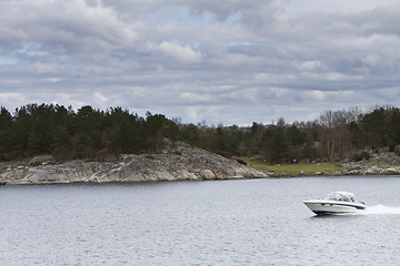 Image showing landscape in norway - coastline in fjord