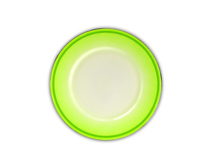 Image showing Green plate on white background