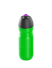 Image showing green bike bottle isolated on white