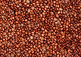 Image showing Coffee beans closeup background