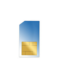 Image showing blue sim card