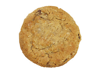 Image showing Chocolate Chip Cookie isolated with a clipping path