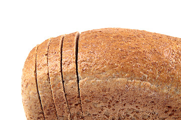 Image showing bread slices with chunk over white background