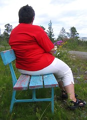 Image showing Overweight woman