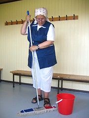 Image showing Cleaning woman