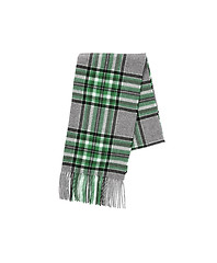 Image showing Men's Men Wool gray Plaid Scarf with trim