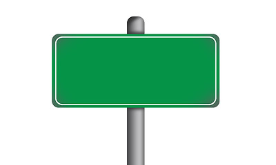 Image showing Blank Green Road Sign Isolated