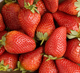 Image showing fresh strawberry, texture close up, background