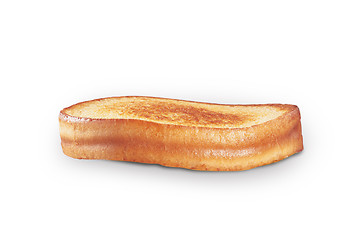 Image showing Slice of toasted white bread isolated on a white background.