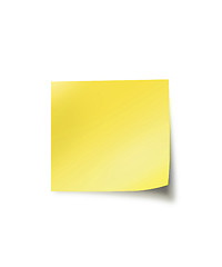 Image showing 3D yellow note paper isolated on white background