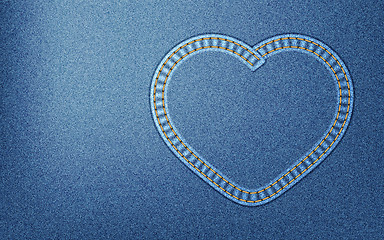 Image showing Denim heart