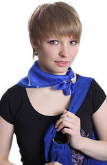 Image showing Teen girl portrait, over white background