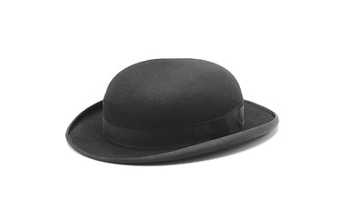 Image showing Black hat isolated on the white background