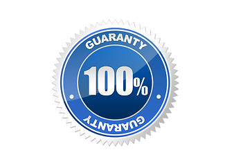 Image showing Guarantee blue stamp