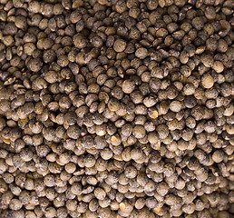 Image showing black papper seeds close up , background