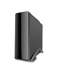 Image showing black computer case isolated on white