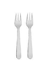 Image showing two forks photo on the white background