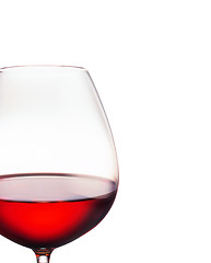 Image showing Glass of red wine on a white background