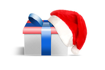 Image showing Santa hat and gift