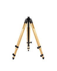 Image showing wooden tripod on a white background