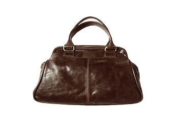 Image showing fashion woman leather bag