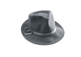 Image showing Black hat isolated on the white background