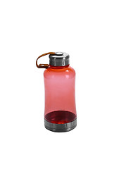 Image showing Red drinking sport bottle isolated on white