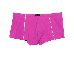 Image showing pink men's boxer briefs isolated on a white background