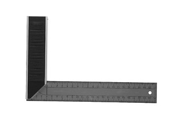 Image showing Iron Ruler with angle bar