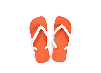 Image showing a pair of flip-flops isolated on a white background