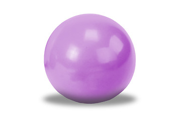 Image showing Violet gym ball for exercise