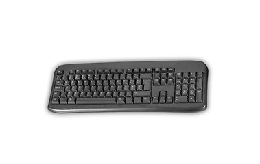 Image showing isolated black keyboard on a white background