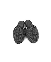 Image showing Pair of male house slippers isolated on white background