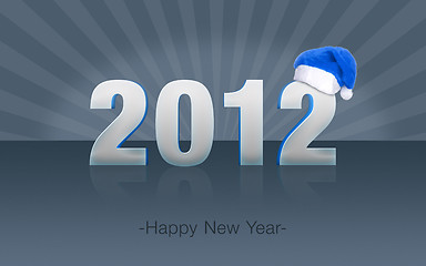 Image showing Happy new year 2012 message over gray background