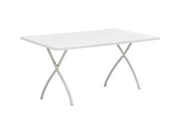 Image showing white wood table isolated on white