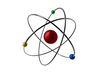 Image showing illustrated of an atom