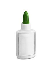 Image showing White glue container isolated on a white background