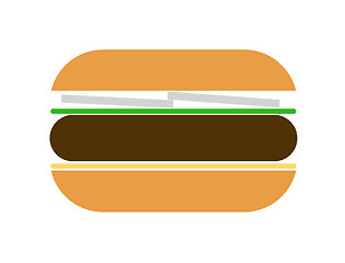 Image showing burger with salad