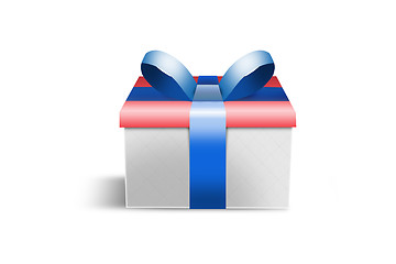 Image showing Photo realistic Gift Box 3D Rendering Blue