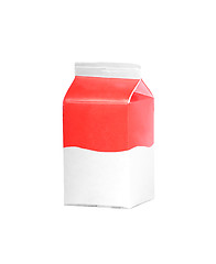 Image showing milk or juice carton box isolated on a white background.