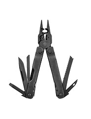 Image showing Steel pliers folding multi tool opened isolated