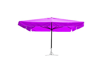 Image showing Pink umbrella on white background