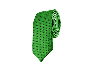 Image showing Fashionable striped tie on a white background