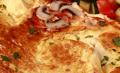 Image showing Eggs, and Various Vegetables for Breakfast