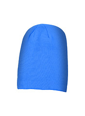 Image showing Blue wool hat isolated on white background