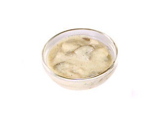 Image showing mushrooms sauce in a small glass