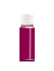 Image showing Pink perfume bottle isolated on white