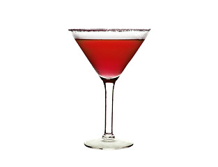 Image showing Isolated red cocktail isolated on white