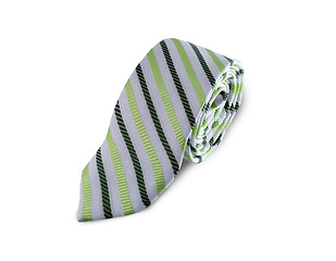 Image showing gray blue  strip tie