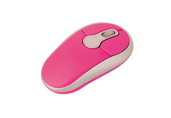 Image showing Pink Computer mouse for women on a white